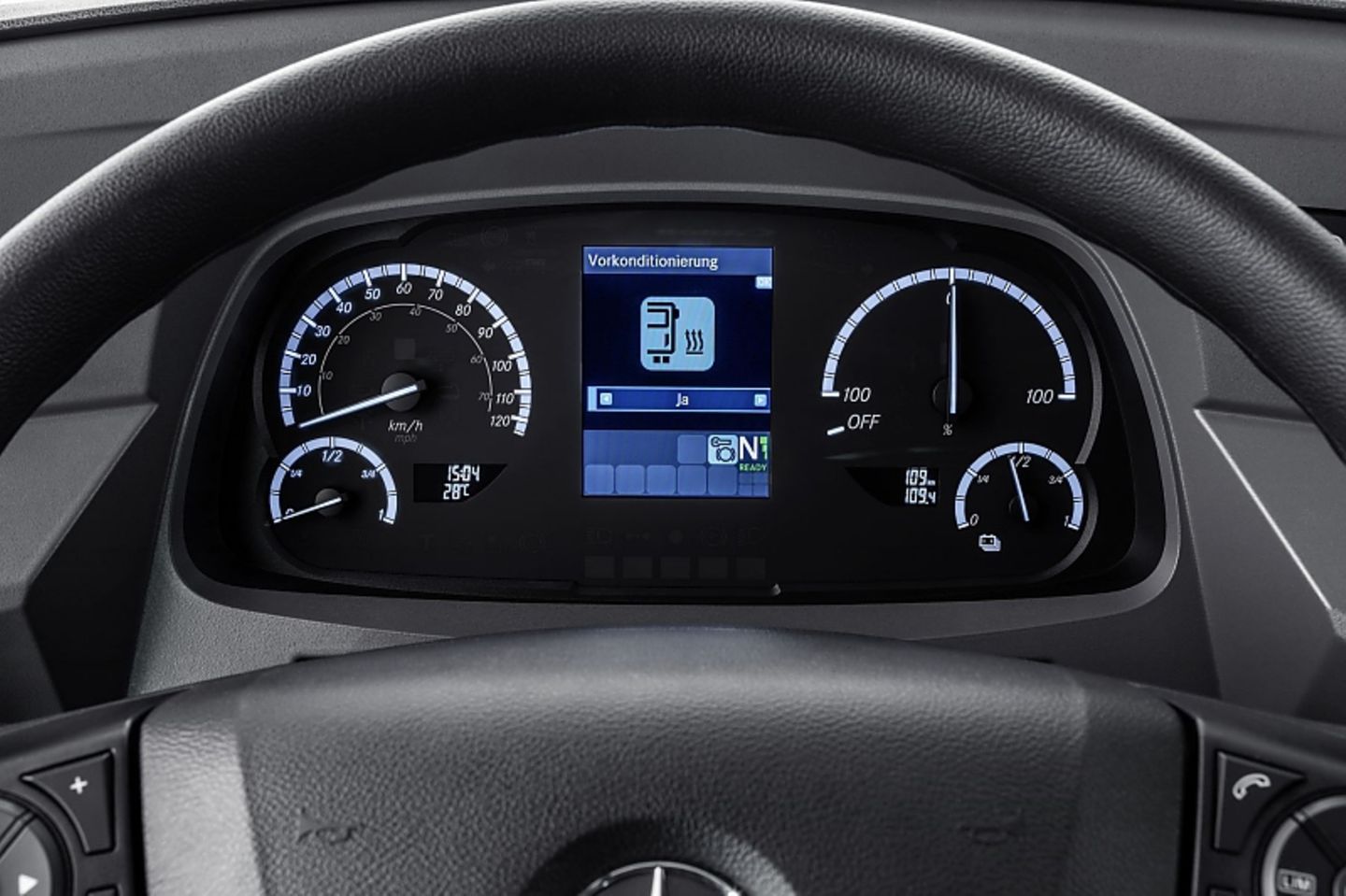 Die Rundinstrumente des Mercedes eCitaro