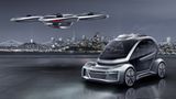 Bei Pop.Up Next wird die Fahrgastzelle entweder mit der Drohne oder einem Elektroauto transportiert