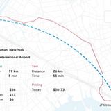 So könnte die Flugroute des Lilium Jet über New York aussehen