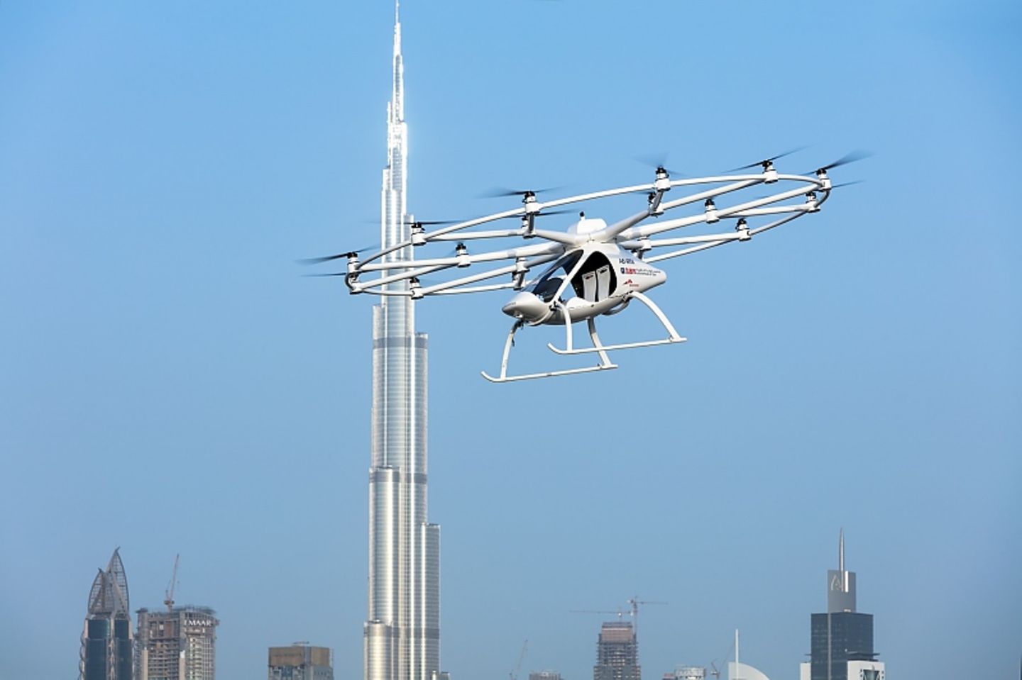 Schon im letzten Jahr hat ein Volocopter einen autonomen Flug über Dubai absolviert