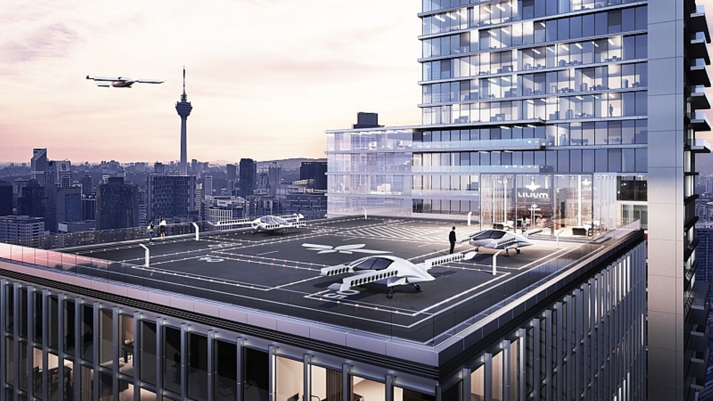 Auch die Lilium Jets können auf dem Dach landen