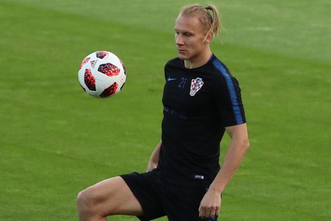 Domagoj Vida beim Training von Kroatien