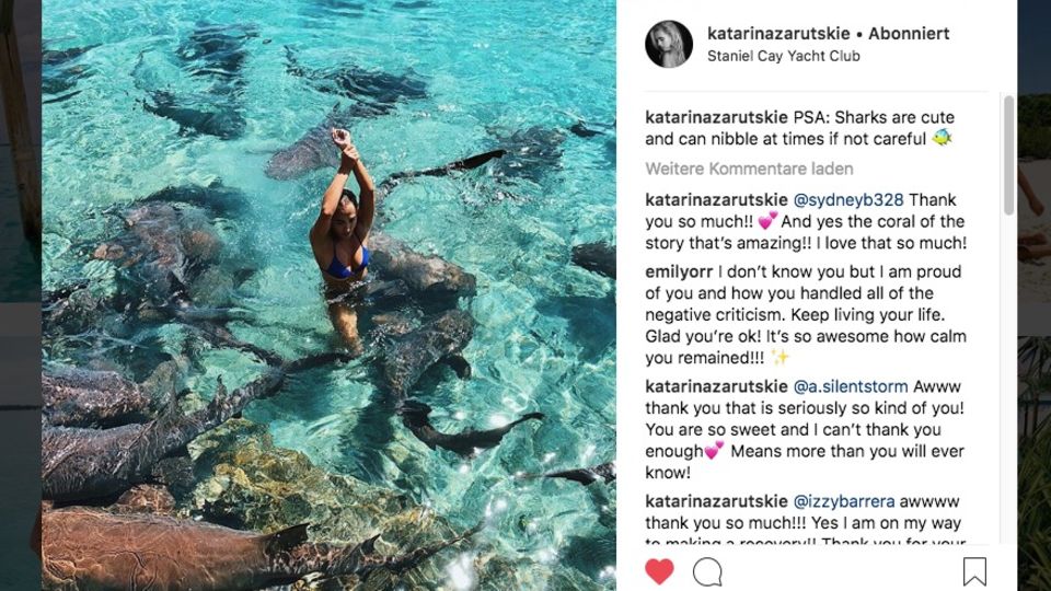 Katarina Zarutskie auf ihrem Instagram-Kanal Katarina Zarutskie auf ihrem Instagram-Kanal