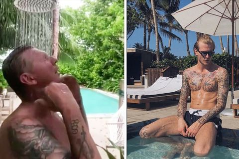 Stefan Effenberg beweist Humor: Mit einem Video macht er sich auf Instagram über seinen jüngeren Fußball-Kollegen Loris Karius lustig