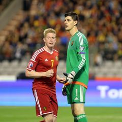 Kevin De Bruyne und Thibaut Courtois