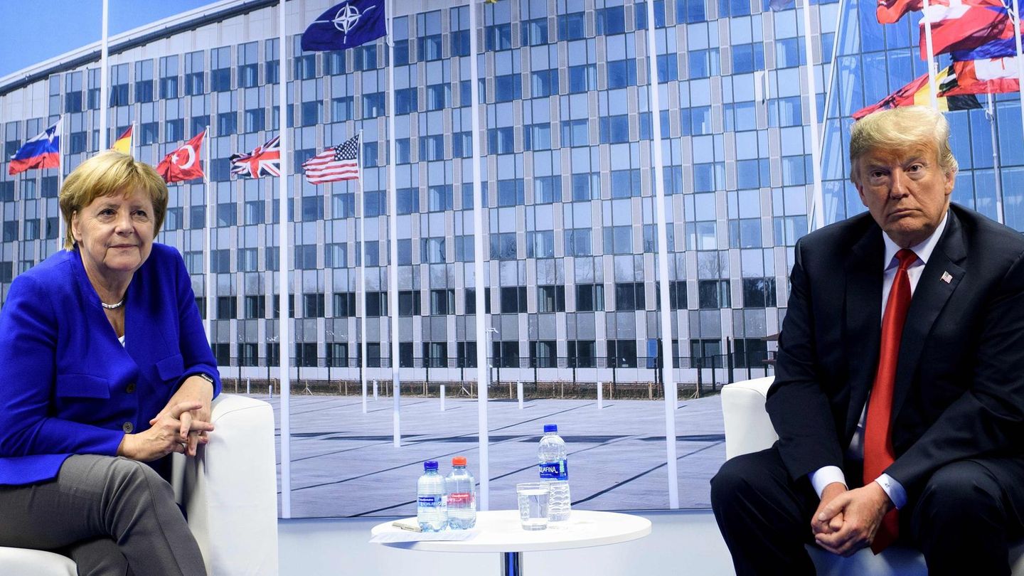 Angela Merkel und Donald Trump auf dem Nato-Gifpel: Schlimmer als die Distanz zwischen den Regierungschefs ist, dass Trumps Politik die transatlantische Partnerschaft auf der täglichen Arbeitsbasis zerstört.