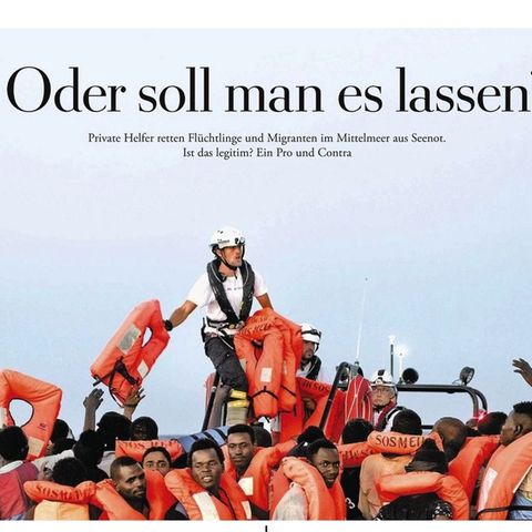 Die Seite der "Zeit" zu freiwilligen Flüchtlingsrettern