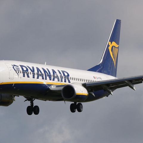 Eine Ryanair-Maschine in der Luft