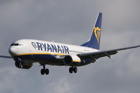 Eine Ryanair-Maschine in der Luft