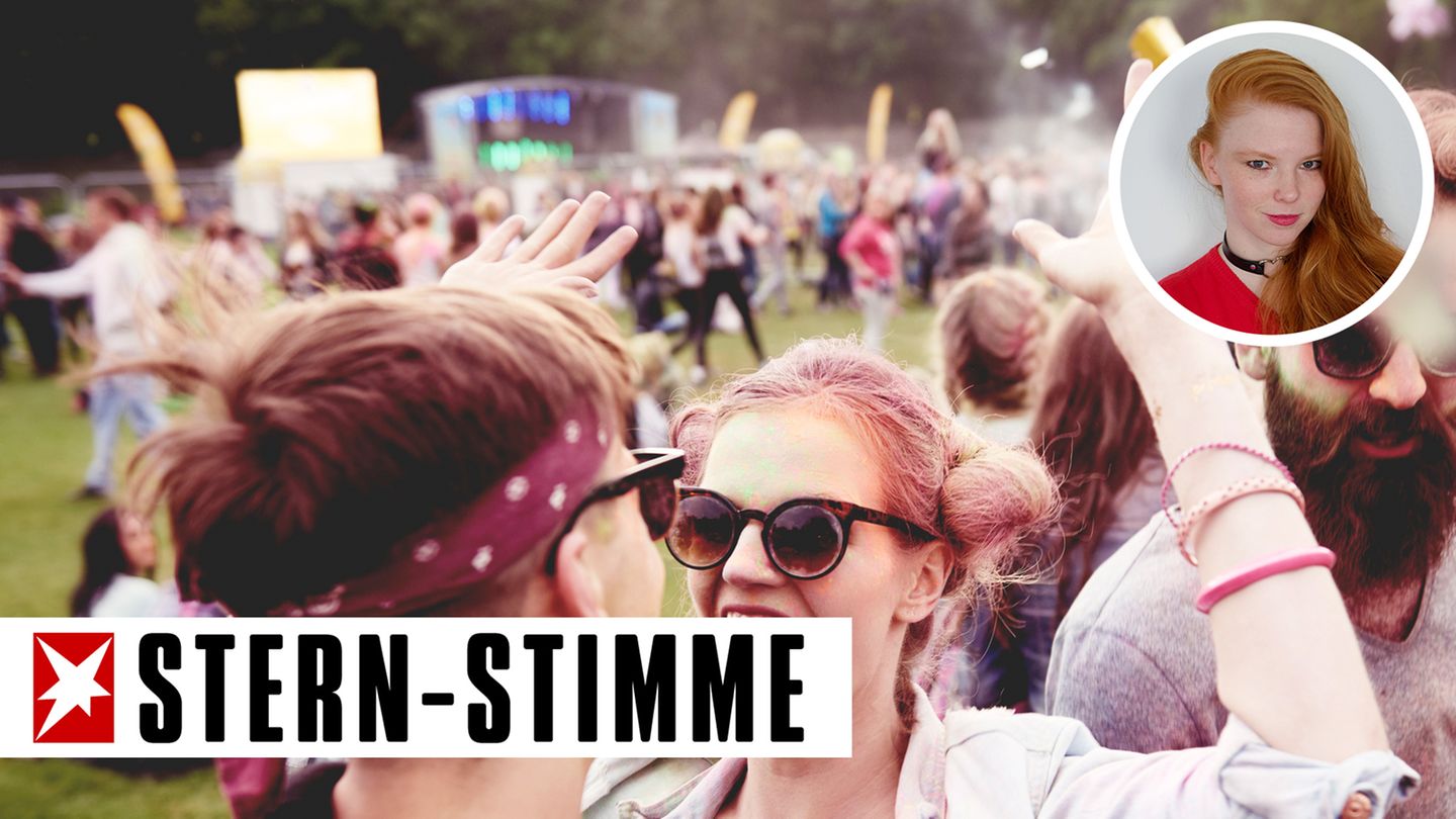 Partystimmung auf einem Festival