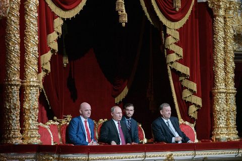 Gianni Infantino, Wladimir Putin und Wladimir Urin