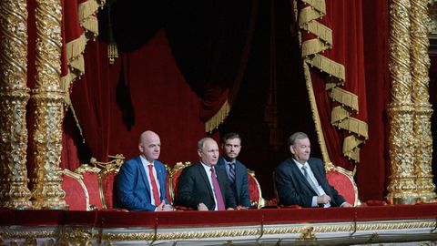 Gianni Infantino, Wladimir Putin und Wladimir Urin