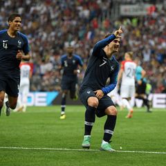 Antoine Griezmann bei seinem kuriosen Jubel im WM-Finale