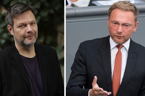 Robert Habeck und Christian Lindner (Combo) streiten über den Fall Sami A.