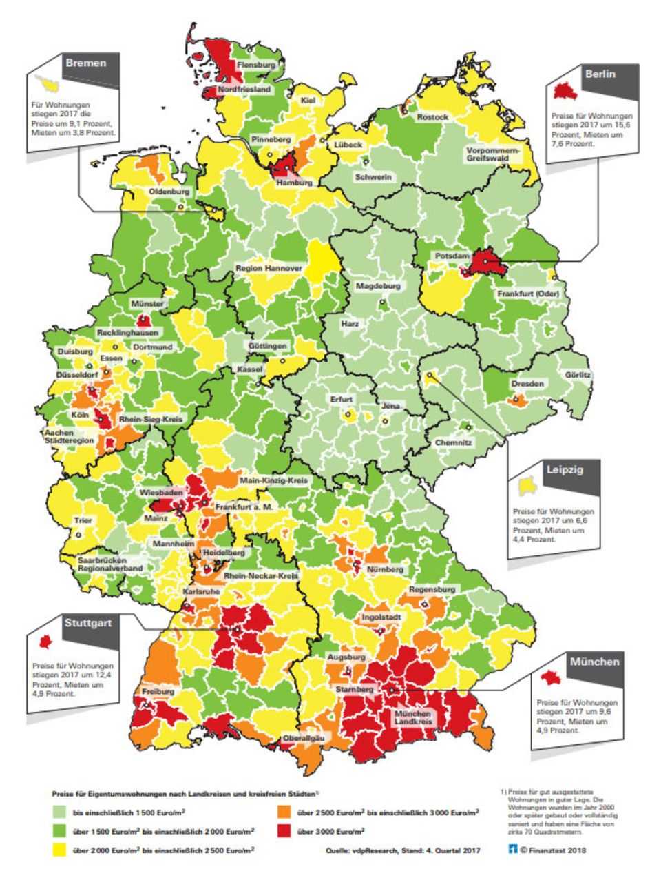 "Finanztest": Diese Karte zeigt, wo Immobilien noch erschwinglich sind