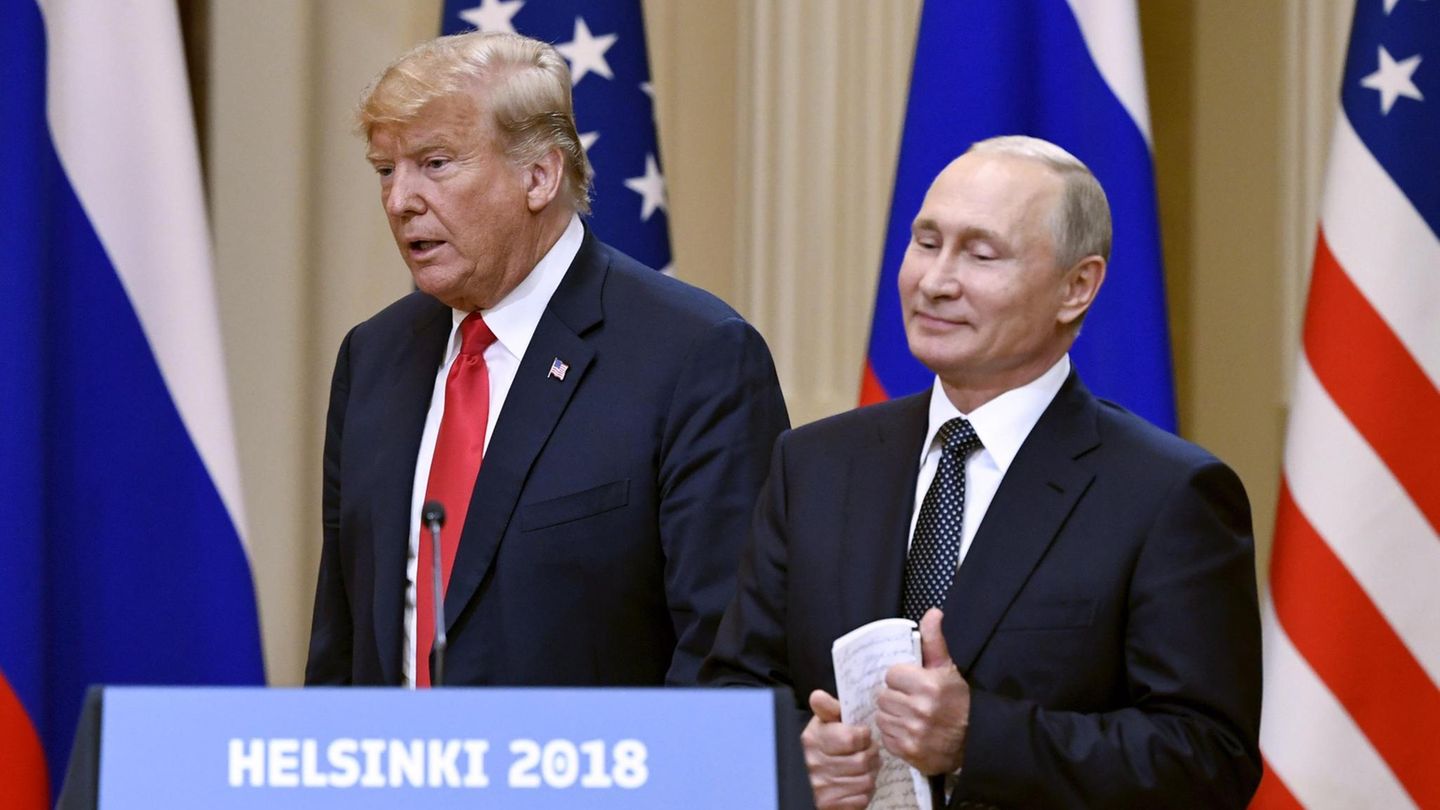 Donald Trump betonte in der Konferenz mit Putin die Notwendigkeit für einen Frieden.