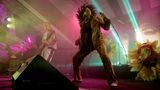 Die dänische Soulröhre Iris Gold bei ihrem kraftvollen Auftritt auf der Countdown-Bühne   