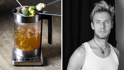 Suppenfondue im Wasserkocher und ein Porträt von Thomas Götz von Aust