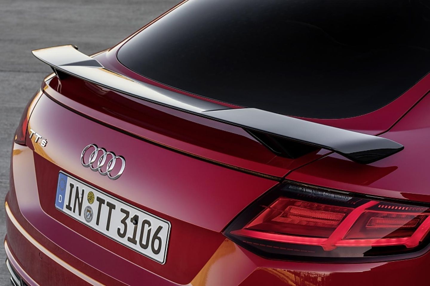 Die "Competition"- Ausführung des Audi TTS 2018 hat einen feststehenden Heckflügel