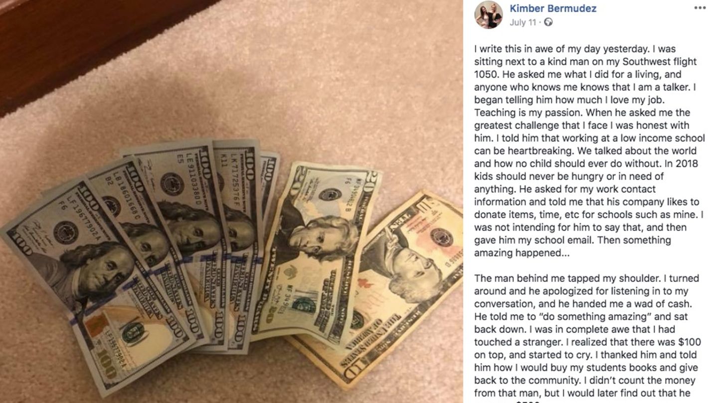 Facebookpost von Kimer Bermudez