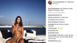 Mahlzeit: Kourtney Kardashian bevorzugt Urlaub auf dem Wasser an der Küste von Portofino in Italien - und auch noch mit Kohlehydraten.