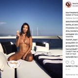 Mahlzeit: Kourtney Kardashian bevorzugt Urlaub auf dem Wasser an der Küste von Portofino in Italien - und auch noch mit Kohlehydraten.