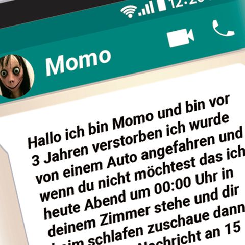 Kettenbrief von "Momo" auf Whatsapp