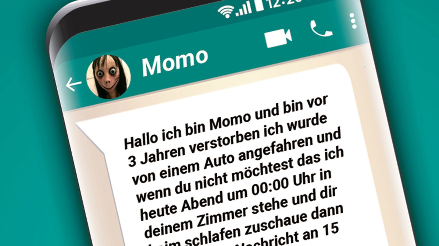 Kettenbrief von "Momo" auf Whatsapp. 