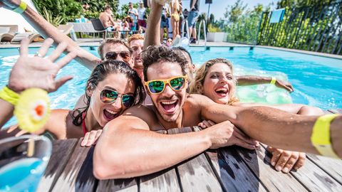 Abkühlung im Freibad