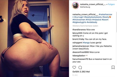 Instagram-Star Natasha Crown: Diese Frau will den größten Po der Welt – und isst dafür sechs Kilo Nutella im Monat