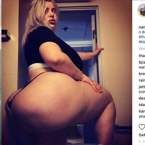 Instagram-Star Natasha Crown: Diese Frau will den größten Po der Welt – und isst dafür sechs Kilo Nutella im Monat