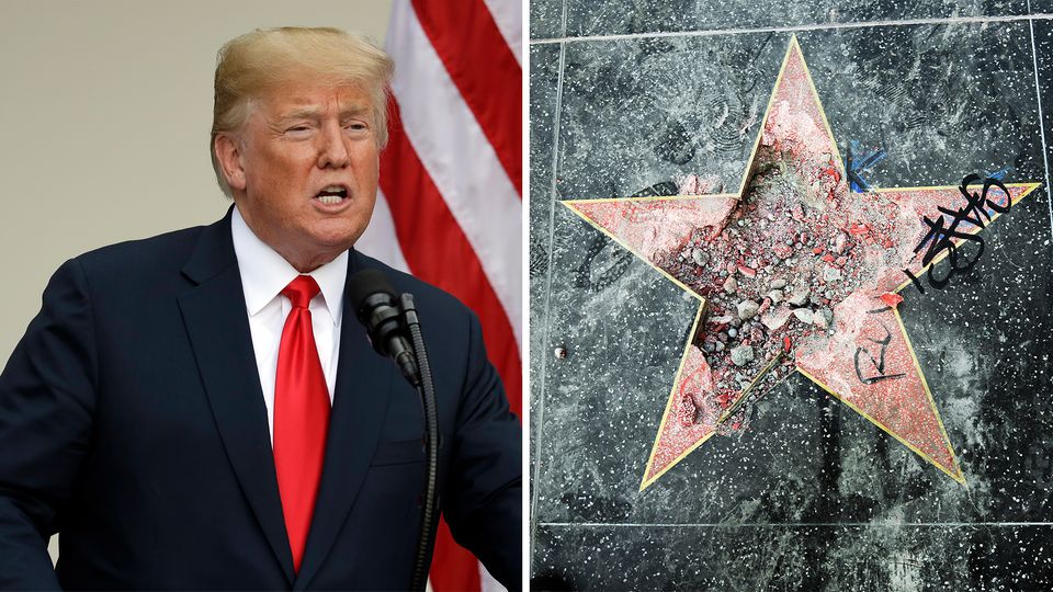 Walk Of Fame Mann Zerstort Trumps Hollywood Stern Dann Kommt Unerwartete Hilfe Stern De