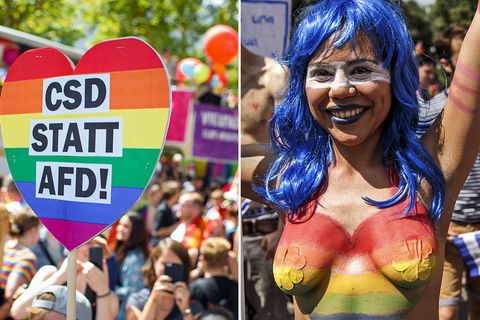 Die CSD-Parade demonstrierte in Berlin für Toleranz und Respekt für Homosexuelle.