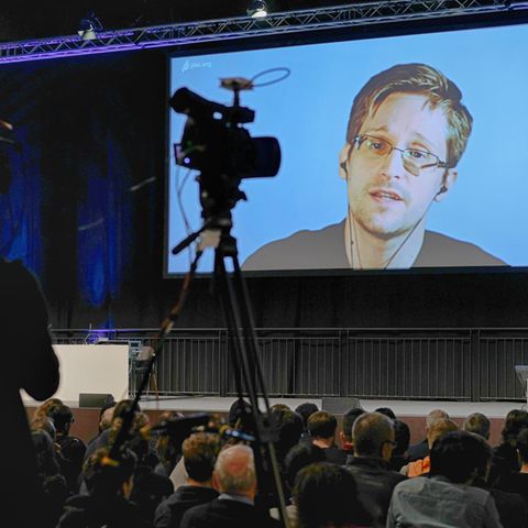 Edward Snowden beim 34. Chaos Communication Congress