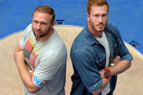 Robert Harting (l.) und sein Bruder Christoph Harting