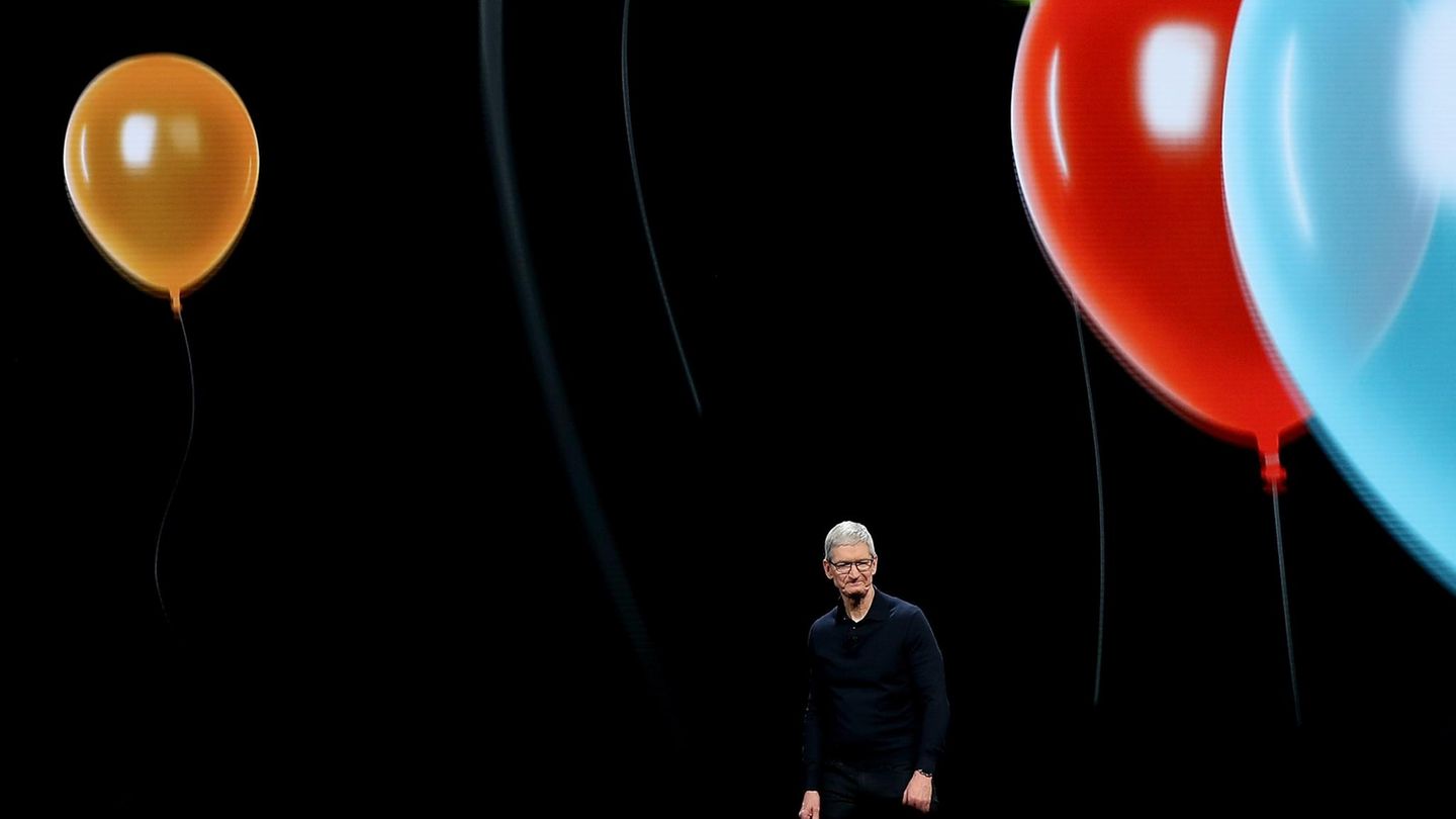 Apple-Chef Tim Cook auf dem WWDC 2018