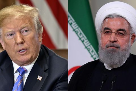 US-Präsident Donald Trump (r.) und sein iranischer Kollege Hassan Ruhani haben sich noch vergangene Woche offen gedroht