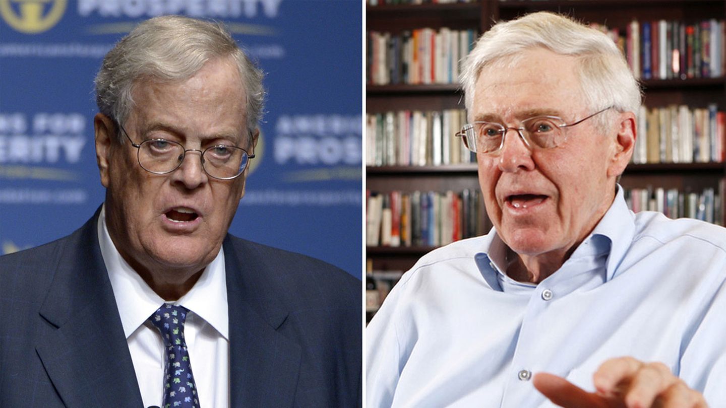 Einflussreiche Gegner der Trump-Regierung: Charles und David Koch (links)