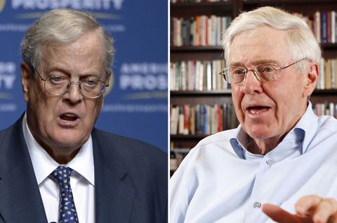 Einflussreiche Gegner der Trump-Regierung: Charles und David Koch (links)