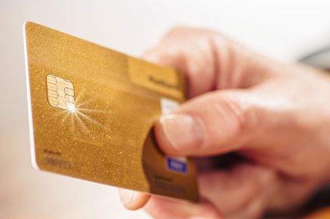 Goldene Kreditkarte