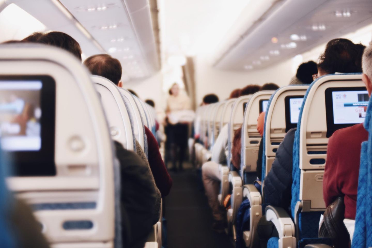 Sitzreihen im Flugzeug