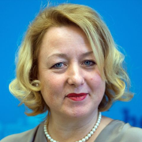 Die Berliner Senatssprecherin Claudia Sünder und der Schriftsteller Hans-Joachim Lehmann