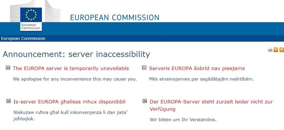 Umfrage zur Zeitumstellung auf der EU-Seite Die Umfrage zur zeitumstellung ist immer wieder nicht erreichbar