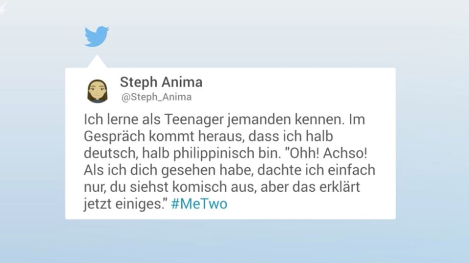 Kampagne auf Twitter: #MeTwo: Hunderte beschreiben eindringlich, wie sich Alltagsrassismus in Deutschland anfühlt Kampagne auf Twitter: #MeTwo: Hunderte beschreiben eindringlich, wie sich Alltagsrassismus in Deutschland anfühlt