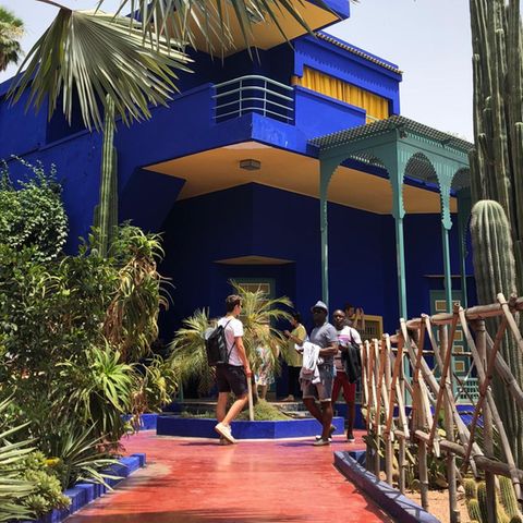 Ein blaues Haus in Marrakesch