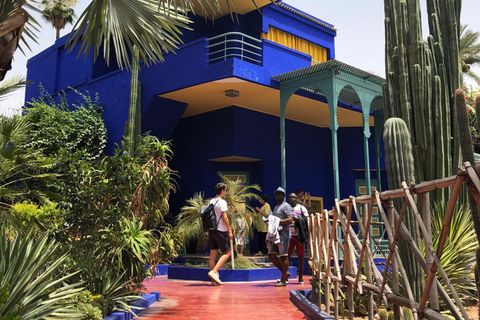 Ein blaues Haus in Marrakesch