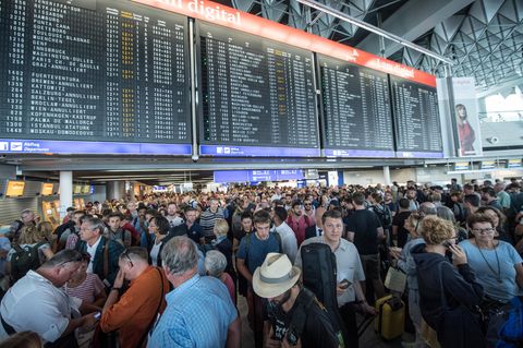 Am Frankfurter Flughafen läuft ein Teilräumung in einem der Abfertigungsgebäude