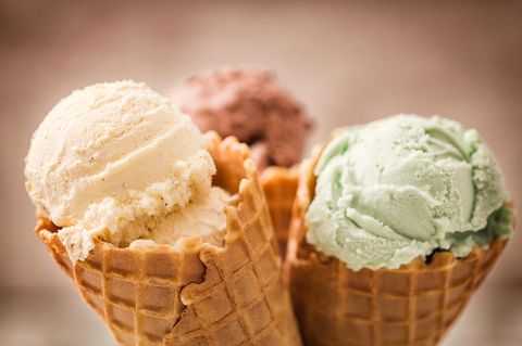 Eis in der Waffel
