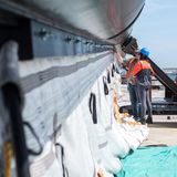 Die Anlage kann nur den Müll wegfischen, der an der Oberfläche treibt.