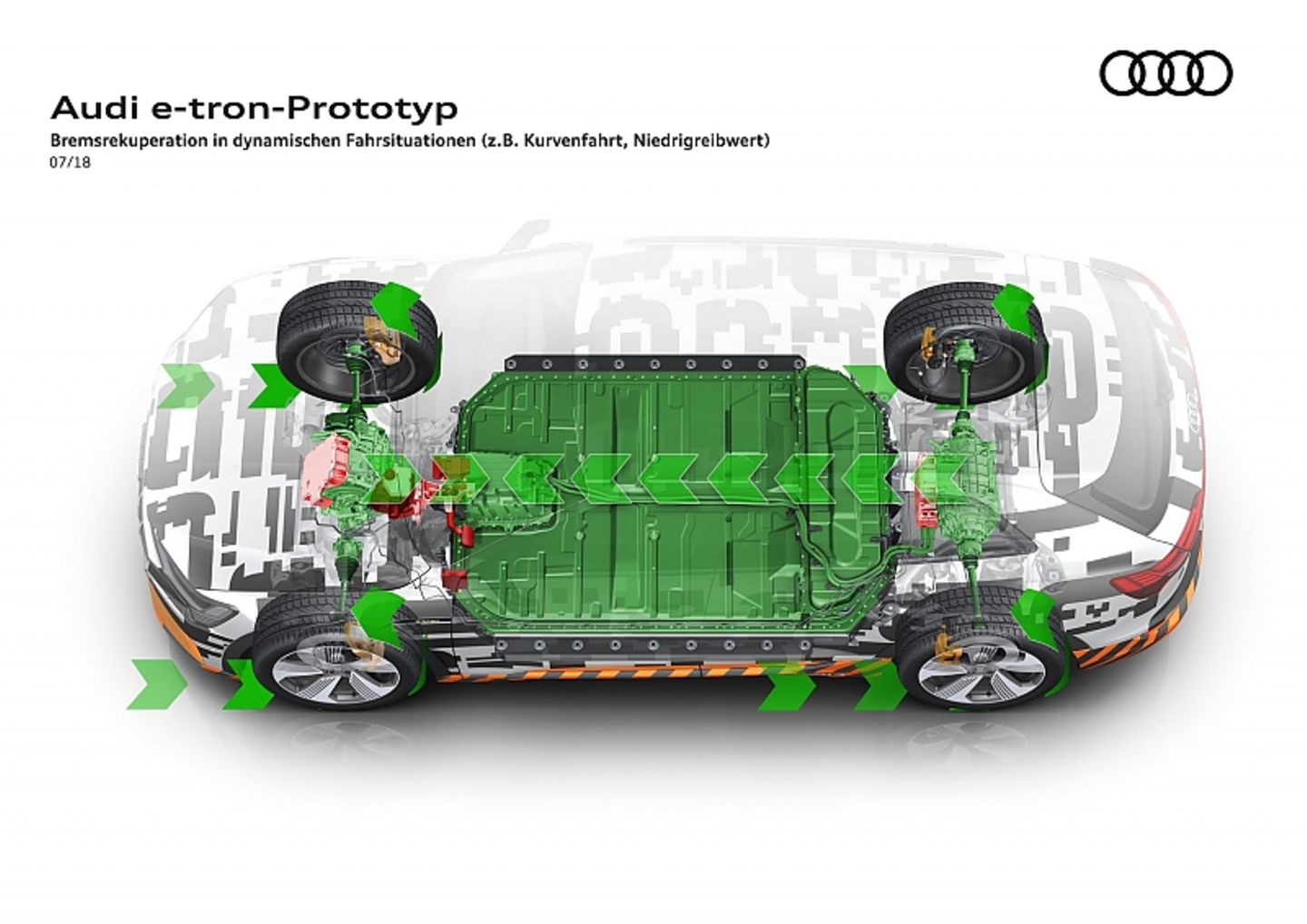 Auch wenn es schnell um die Kurven geht, rekuperiert der Audi e-tron quattro